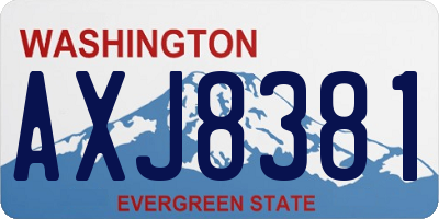 WA license plate AXJ8381