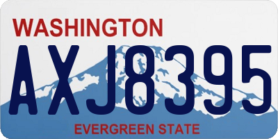WA license plate AXJ8395