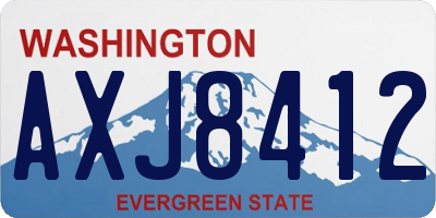 WA license plate AXJ8412