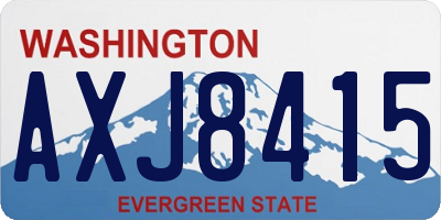 WA license plate AXJ8415
