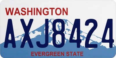 WA license plate AXJ8424