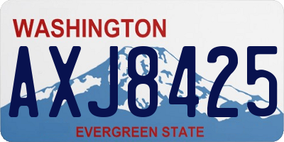 WA license plate AXJ8425