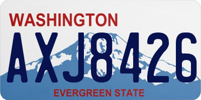WA license plate AXJ8426