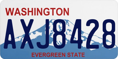 WA license plate AXJ8428