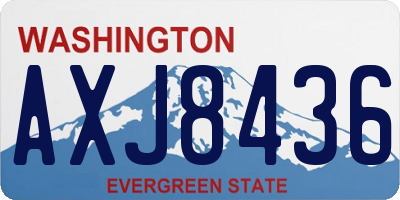 WA license plate AXJ8436