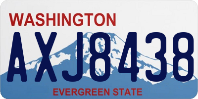WA license plate AXJ8438