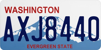 WA license plate AXJ8440