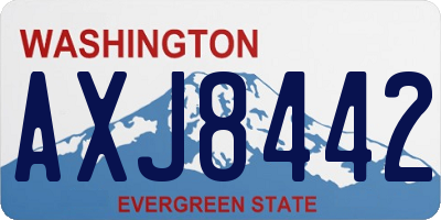 WA license plate AXJ8442