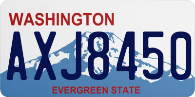 WA license plate AXJ8450
