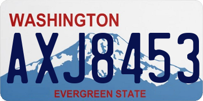 WA license plate AXJ8453