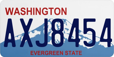 WA license plate AXJ8454