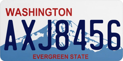 WA license plate AXJ8456