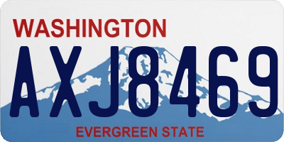 WA license plate AXJ8469