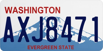 WA license plate AXJ8471