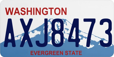 WA license plate AXJ8473