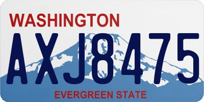 WA license plate AXJ8475