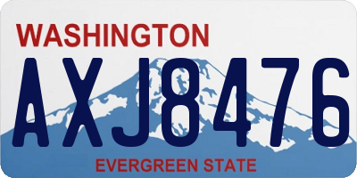 WA license plate AXJ8476