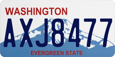 WA license plate AXJ8477