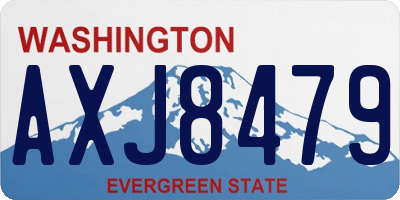 WA license plate AXJ8479
