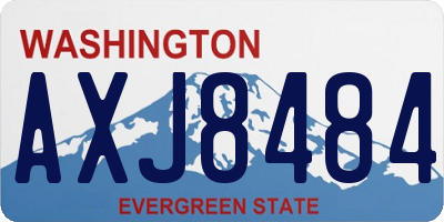 WA license plate AXJ8484