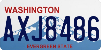 WA license plate AXJ8486