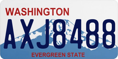 WA license plate AXJ8488