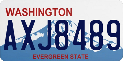 WA license plate AXJ8489