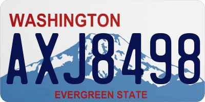 WA license plate AXJ8498