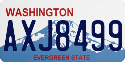 WA license plate AXJ8499