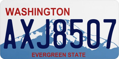 WA license plate AXJ8507