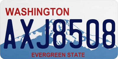WA license plate AXJ8508