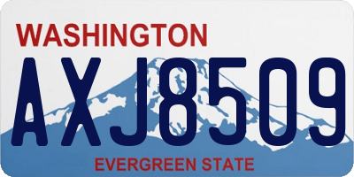 WA license plate AXJ8509