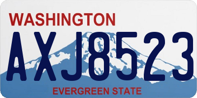 WA license plate AXJ8523