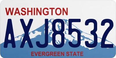 WA license plate AXJ8532