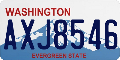 WA license plate AXJ8546