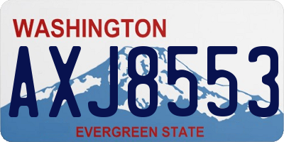 WA license plate AXJ8553