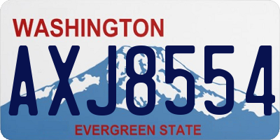 WA license plate AXJ8554