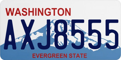 WA license plate AXJ8555