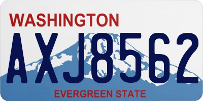 WA license plate AXJ8562