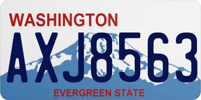 WA license plate AXJ8563