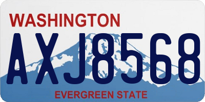 WA license plate AXJ8568