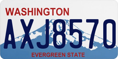 WA license plate AXJ8570