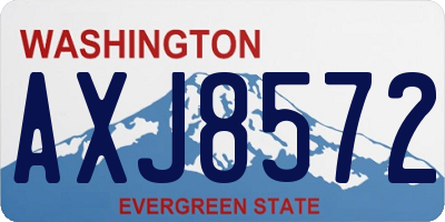 WA license plate AXJ8572