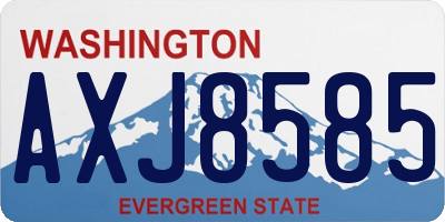 WA license plate AXJ8585