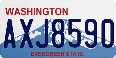 WA license plate AXJ8590