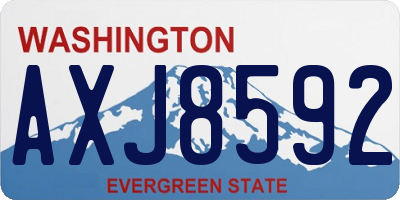 WA license plate AXJ8592