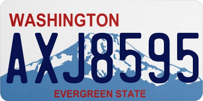 WA license plate AXJ8595