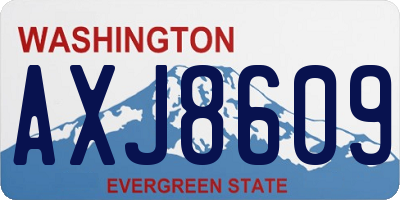 WA license plate AXJ8609