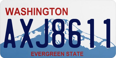 WA license plate AXJ8611