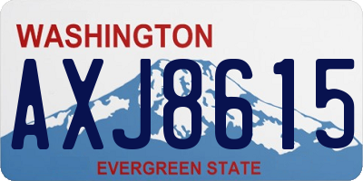 WA license plate AXJ8615